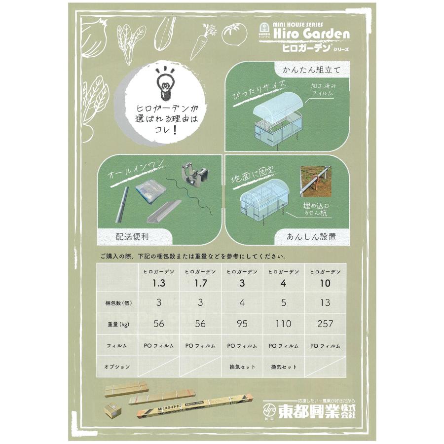 ヒロガーデン3 換気セット付 ビニールハウス 小型 丈夫 家庭用 ヒロガーデン3 換気セット付 ビニールハウス 小型 丈夫 家庭用