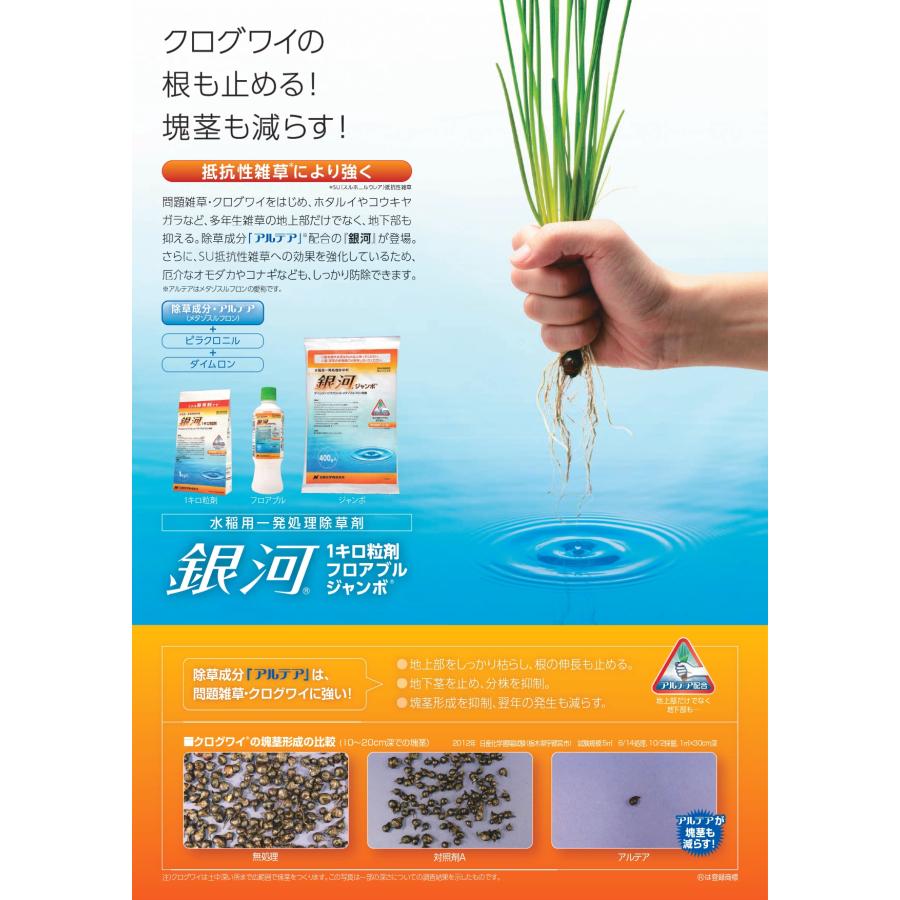 ケース販売】水稲除草剤 銀河 ジャンボ 400g×20袋 送料無料 ※沖縄県 