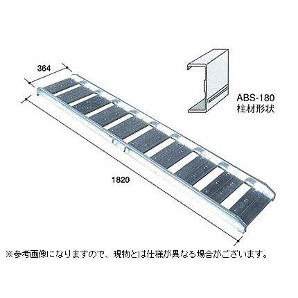 (返品不可・代引不可) アルミブリッジ 0.5t アルミブリッジ アルミス 2本 ABS-180-30-0.5(フック式・ツメ式) (180cm 30cm 0.5t)
