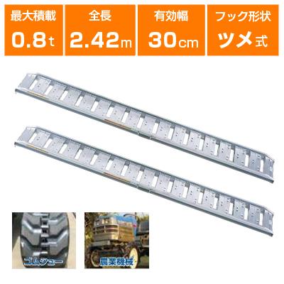 アルミブリッジ 0.8t 2.4m 2本セット 昭和ブリッジ SBA-240-30-0.8 