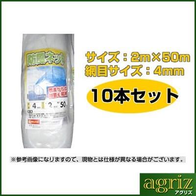 【在庫セール】シンセイ 防風ネット 4mm目 2m×50m 白 個人宅配送可能)シンセイ 防風ネット 白 4mm目 2m×50m 10本セット