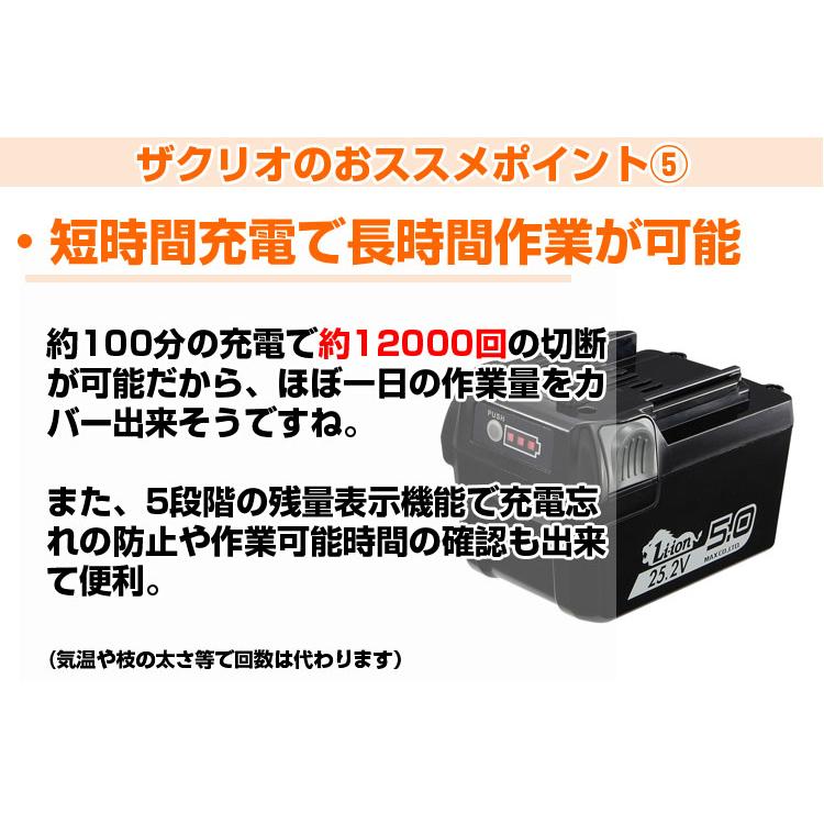 電動剪定ばさみ MAX ザクリオ PA-SJ301-BCK/50A 最大切断径30mm 電動