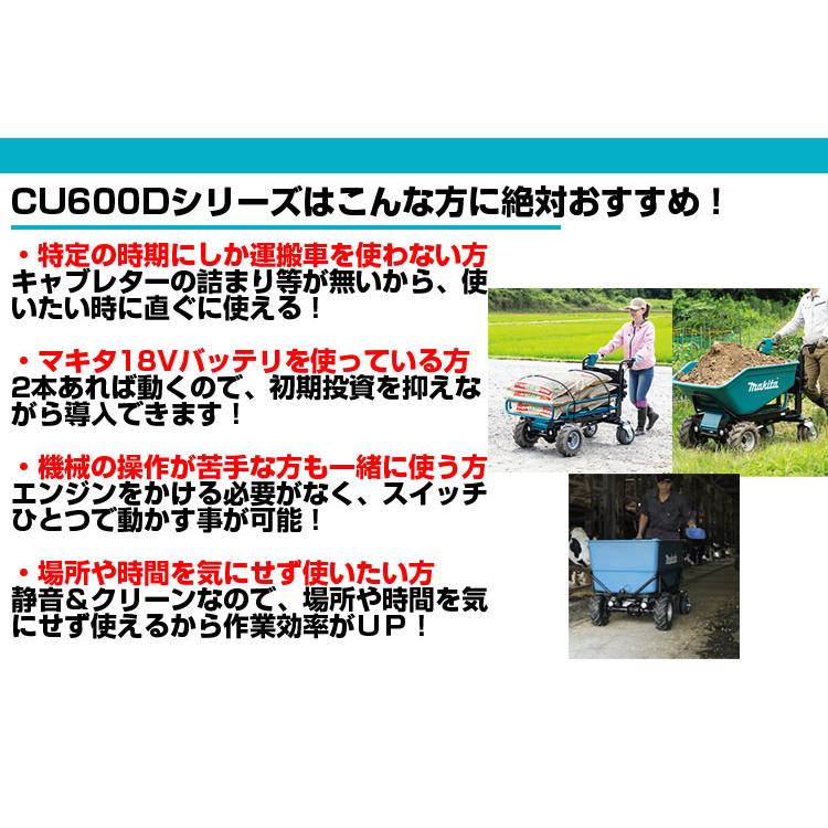電動運搬車 マキタ CUA600DZM パイプフレーム仕様 (本体のみ