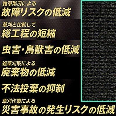 防草シート　1.5m　1本　耐候年数約10年　50m　強力　1.5m　（HC10653）　ブラック　PRO　太陽光発電　X　防草クロスシート　農業資材　黒　日本マタイ　メガソーラー