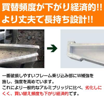 アルミブリッジ 2t 2.7m 2本セット 昭和ブリッジ GP-270-30-2.0T ツメ式 ラダーレール アルミステップ アルミラダー 2.7m(2700mm) 30cm(300mm) 2トン｜agriz-ys｜02