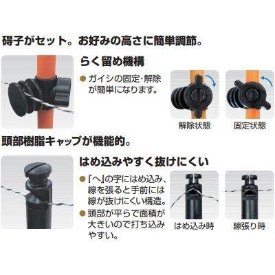 個人宅OK 電気柵 支柱 積水 セキスイ 電気柵ポール 碍子付支柱 20φ X 