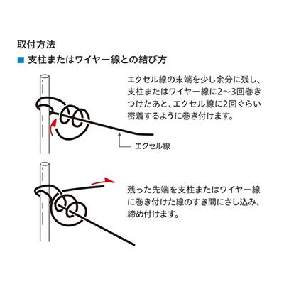 積水 セキスイ エクセル線 #15 線径1.8mm 1000m巻 1巻 黒 : アグリズ