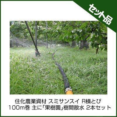 ※値下げ【果樹の散水に】住化農業資材 スミサンスイR 横とび 灌水チューブ 潅水チューブ スミサンスイ 住化農業資材 R横とび 100m巻 主に「果樹園