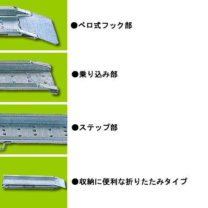(法人様専用・代引不可・受注生産品・返品不可・キャンセル不可) アルミブリッジ 300kg アルミブリッジ 1本 昭和 MCW-180S バイク用(1.8m)(1.8m)_1