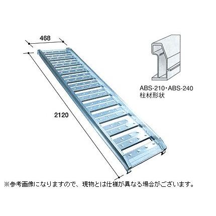 アルミス (返品不可・代引不可) アルミブリッジ 1.2t 2本 ABS アルミス (返品不可・代引不可) アルミブリッジ 1.2t 2本 ABS