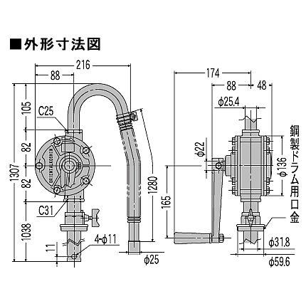 中古 工進 手廻しドラムポンプ SB25 ドラム缶ポンプ　ドラム缶　ポンプ 楽天市場】工進 手廻しドラムポンプ【SB-25】(ポンプ・ドラム缶用