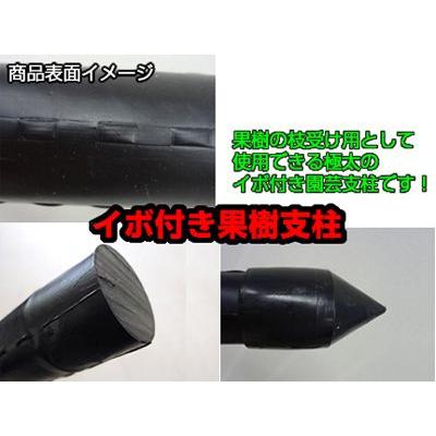 個人宅OK シンセイ イボ付き 果樹支柱 枝受支柱 33mm X 2400mm 10本入