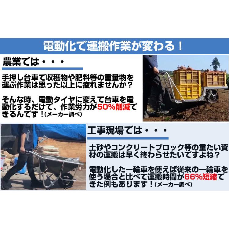 (CuboRex) E-cat kit2 ねこ車電動化キット 電動 運搬車 農業 (耐荷重100kg 電動 一輪車 農業 収獲台車 生コン 工事現場)(代引不可）E-catkit2 イーキャット｜agriz｜05