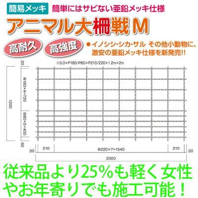 グローランド アニマル大柵戦 M120 線径5mm 1.2×2m 亜鉛メッキ 70枚 （代引不可・北海道、沖縄、離島は配送不可）｜agriz｜02