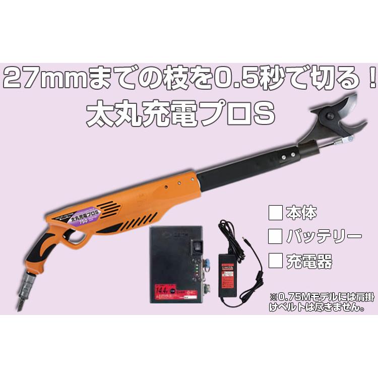 (最短当日発送) 太丸充電プロS 750 電動剪定ばさみ スピードタイプ  (電動剪定はさみ ニシガキ 充電式剪定はさみ)(ぶどう うめ リンゴ 果樹 剪定 造園)の画像