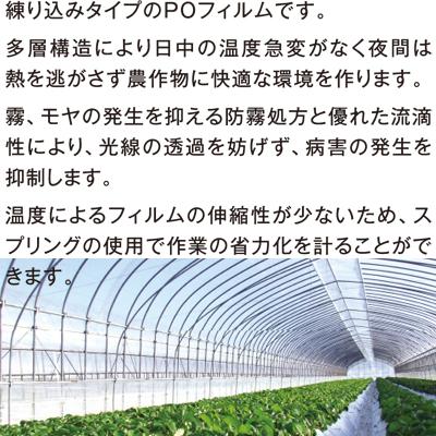 日新化学 農PO テクノセン光 0.1mm X 200cm 100m巻 農業 ビニール