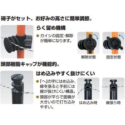 積水樹脂電気柵ポール25入り2箱