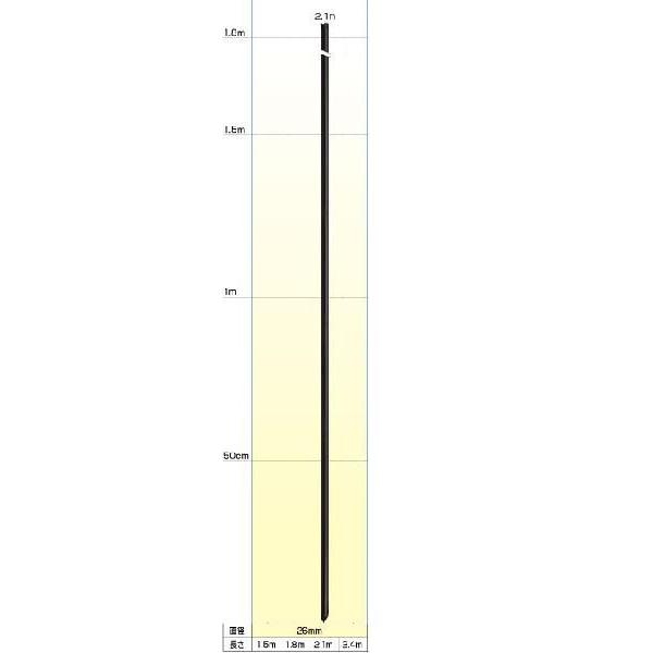 電気柵　支柱　電気柵　FRP支柱　2.1m）　電柵支柱　FRPポール　（φ26mm　210cm　X　電柵　末松電子　50本入