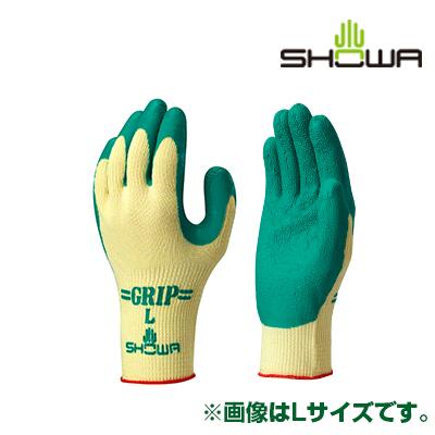 ショーワグローブ 手袋 グリップ（ソフトタイプ） M No.310 -M グリーン 天然ゴム 背抜き手袋 葉脈状の特殊加工 高いスベリ止め効果 ...