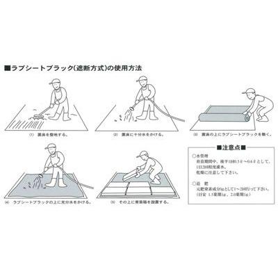 ユニチカ　水稲育苗箱　置床用　不織布　5本入　ラブシート　20307BKD　180cm×50m　ブラック