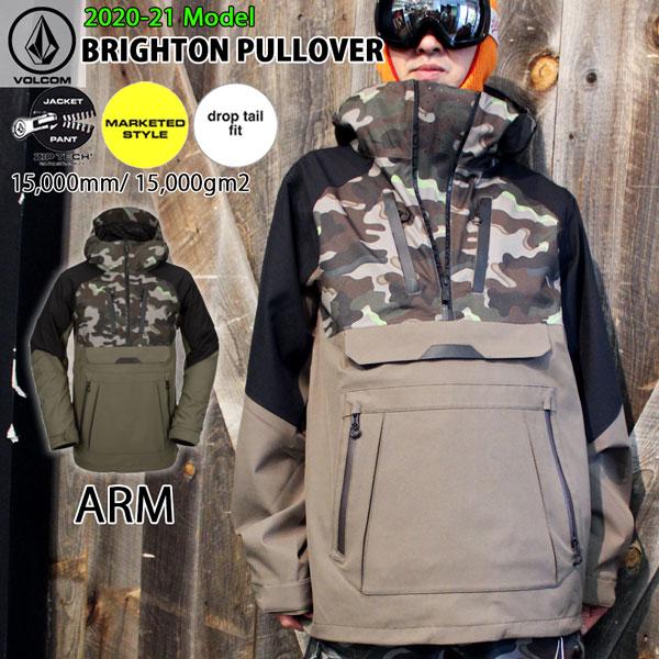 スノーボード ウエア ジャケット 20-21 SNOW VOLCOM BRIGHTON PULLOVER ブライトンプルオーバー マーカスクリーブランド 20-21-JK-VLC