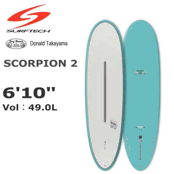 SURFTECH TAKAYAMA SCORPION2 ターコイズ TUFLITE V-TECH 6’10 サーフテック ドナルドタカヤマ s001032