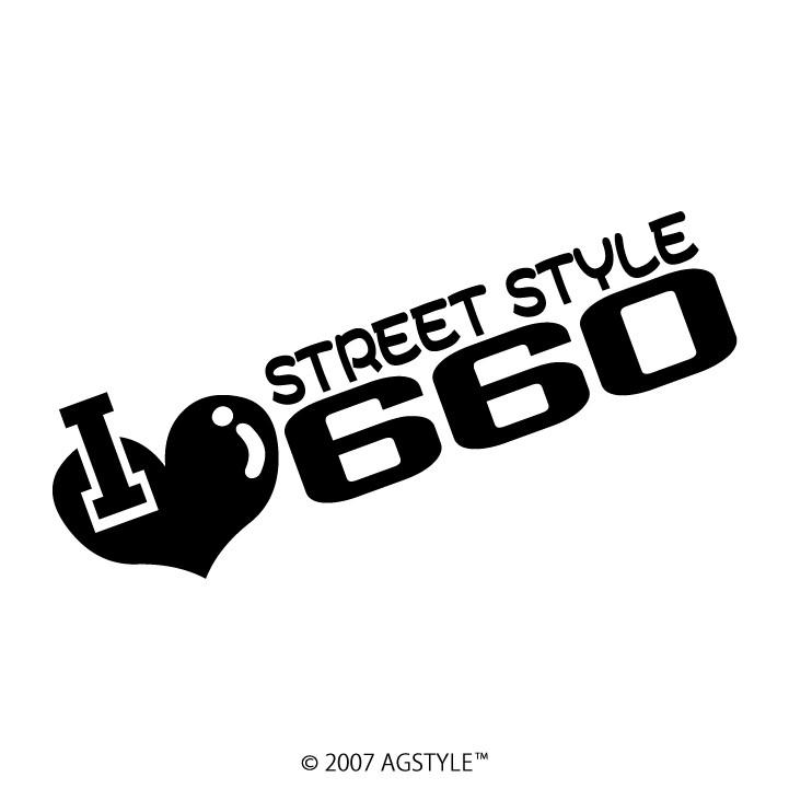 I Love 660 Street Style カッティングステッカー ステッカー 軽四 ケースタイル 車 アクセント カスタム Jdm Usdm Hdm Stance アウトリップ 四駆 C21 Art Factory Ag Style 通販 Yahoo ショッピング