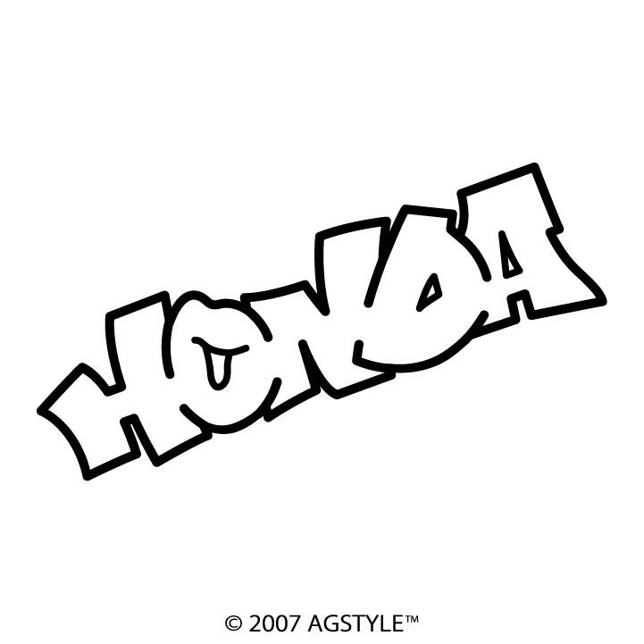 Honda イラスト風 カッティングステッカー 車 Jdm Usdm Hdm Stance Us オリジナル デザイン スタンス ネーム 本田 バイク C39 Art Factory Ag Style 通販 Yahoo ショッピング