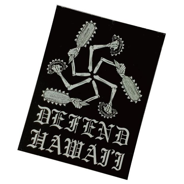 DEFEND HAWAII Lei’o mano プリントステッカー ブラック : ART FACTORY AG STYLE - 通販 ...