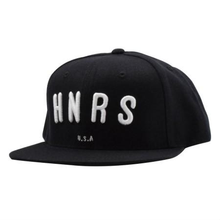 HNRS arch logo スナップバック キャップ ブラック in4m CAP USDM JDM HDM stance ストリート スニーカーコーデ キャップコーデ SK8 スケボー スケーター｜agstyle