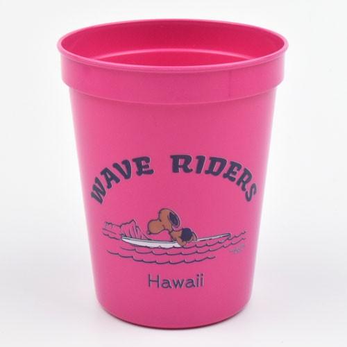 Mi様限定　スヌーピー ハワイ限定 日焼け スヌーピー プラスチックカップ ピンク Moni Honolulu