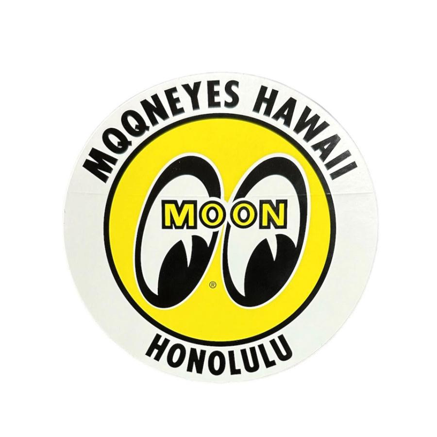 MOONEYES HAWAII 限定 Mサイズ ラウンドステッカー ムーンアイズ HDM USDM JDM stance マハロ ホットロッド レア スノボ サーフィン ハワイ sk8 | 