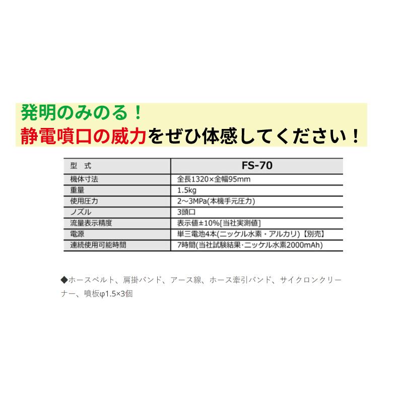 みのる産業 3頭口 静電噴口 FS-70 : 農林・園芸・汎用機の店