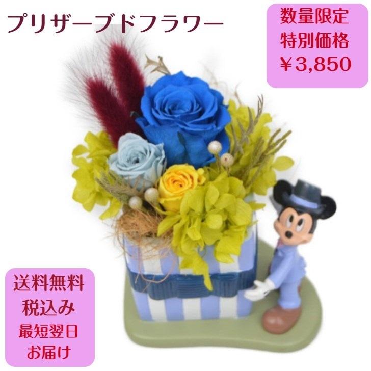 ディズニー ミッキー プリザーブドフラワー Disneys 03 花工房あぐり 通販 Yahoo ショッピング