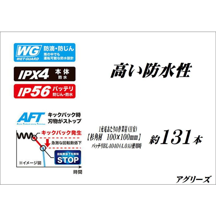 マキタ 充電式 高枝チェンソー MUA002GZ オリジナルセット　40V（充電器、バッテリ4.0A付）の画像