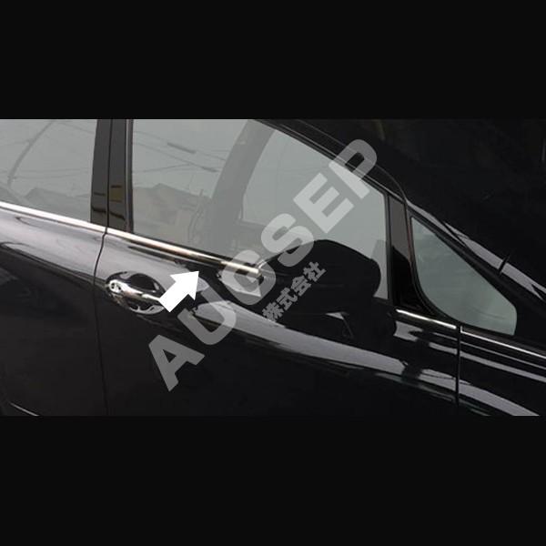 [特価]日産 ノート E12 前/後期 ウィンドウトリム サイドウェザーストリップガーニッシュ ウィンドー下側 傷防止 ステンレス 鏡面6P au2644_1