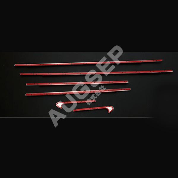 [特価]日産 ノート E12 前/後期 ウィンドウトリム サイドウェザーストリップガーニッシュ ウィンドー下側 傷防止 ステンレス 鏡面6P au2644_2