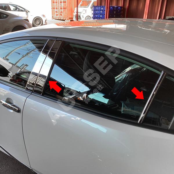 プリウス 60系 2023年1月〜 ピラーガーニッシュ バイザーなし車専用