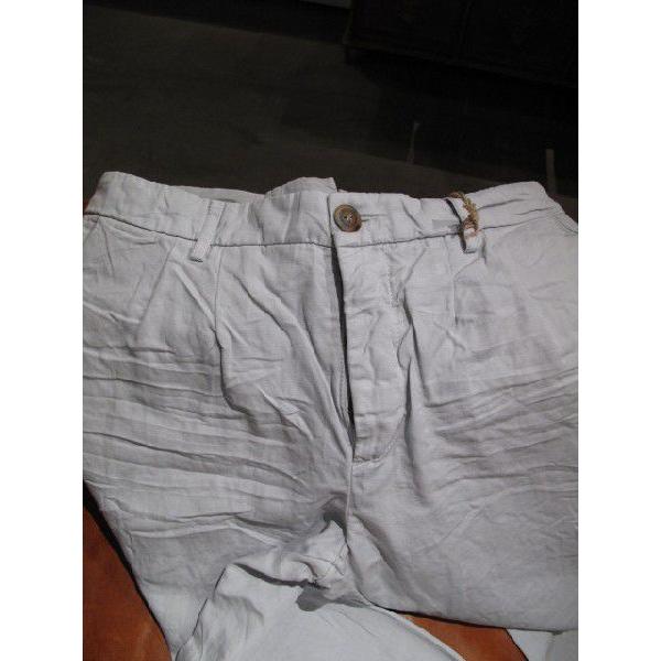 【美品】WHITE SIVIGLIA リネン コットン スラックス パンツ 30 美品】WHITE SIVIGLIA リネン コットン スラックス パンツ 30