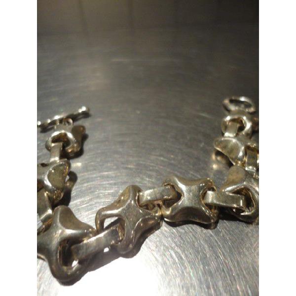 タテオシアンTATEOSSIANシルバー925金具編込みレザーコンビ