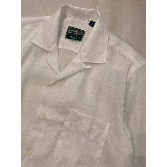 Gitman Vintage (ギットマンヴィンテージ) White Linen Camp Shirt / 半袖開襟シャツ ホワイトリネン｜ah1982｜03