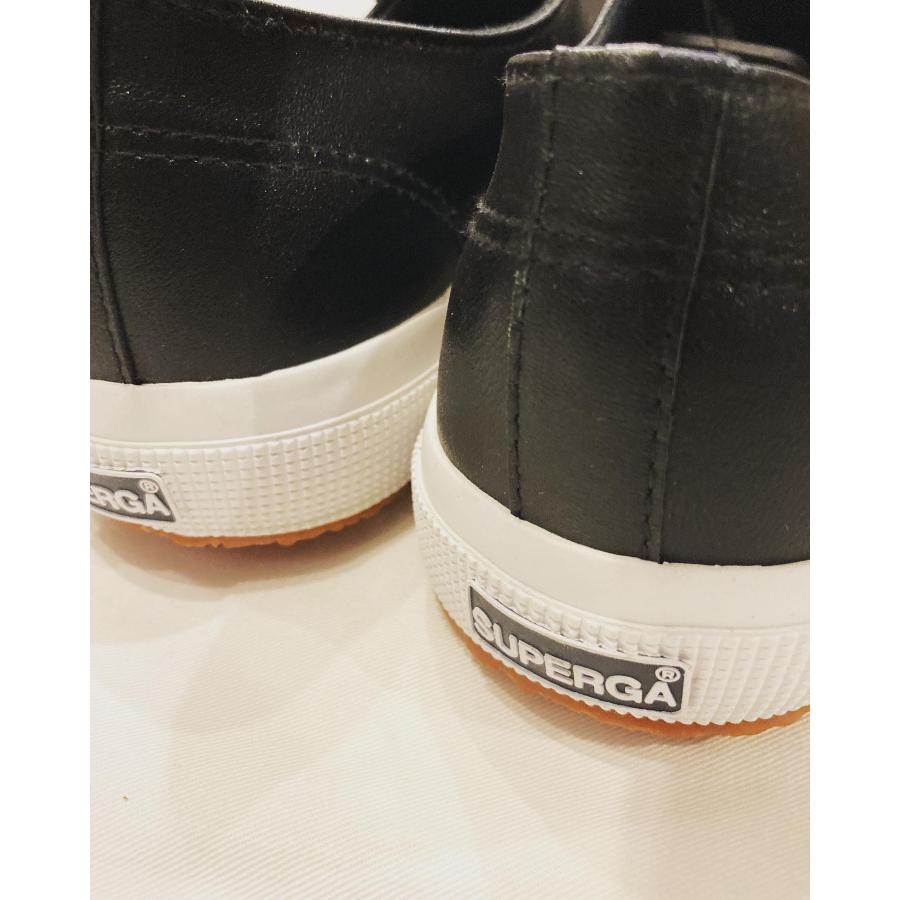 SUPERGA (スペルガ) 2750 NAPLNGCOTU / LEATHER Black-White｜ah1982｜06