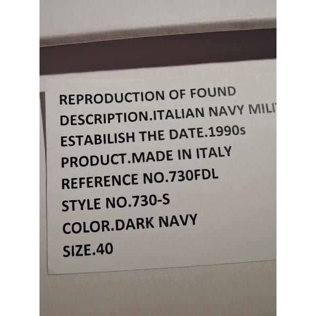REPRODUCTION OF FOUND 730FDL ITALIAN NAVY MILITARY DECK DARK NAVYの画像