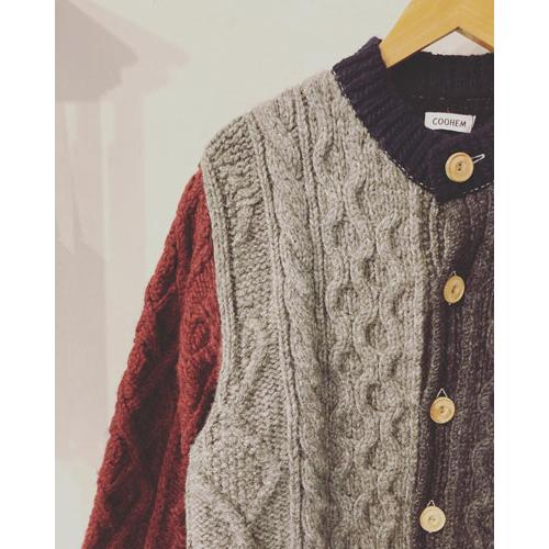 Coohem COOHEM (コーヘン) 13-224-028 SUPER BIG ARAN KNIT CARDIGAN 