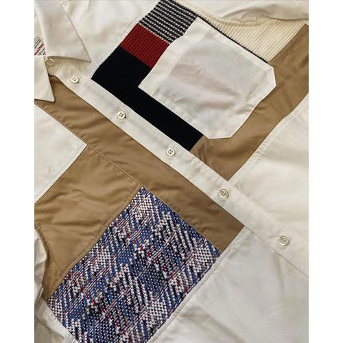 Coohem（コーヘン） 20-202-016 KNIT PATCHWORK SHIRT / ニットパッチ 