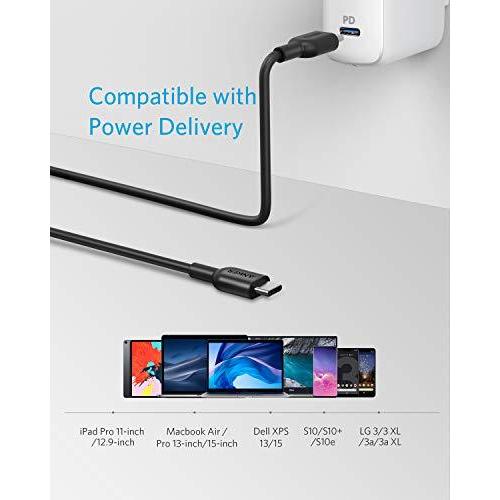 Anker PowerLine II USB-C USB-C 2.0 ケーブル (1.8m ブラック)【USB-IF認証取得/超高耐久/PD対応】|ahalu-teke|02