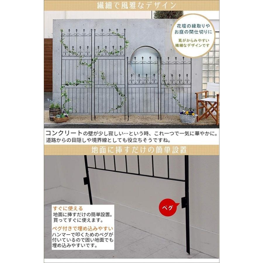人気ショップが最安値挑戦 シャトー フェンス アイアン 2cm ハイタイプ ガーデニング トレリス ブラック 4枚組 お歳暮 Www Thedailyspud Com