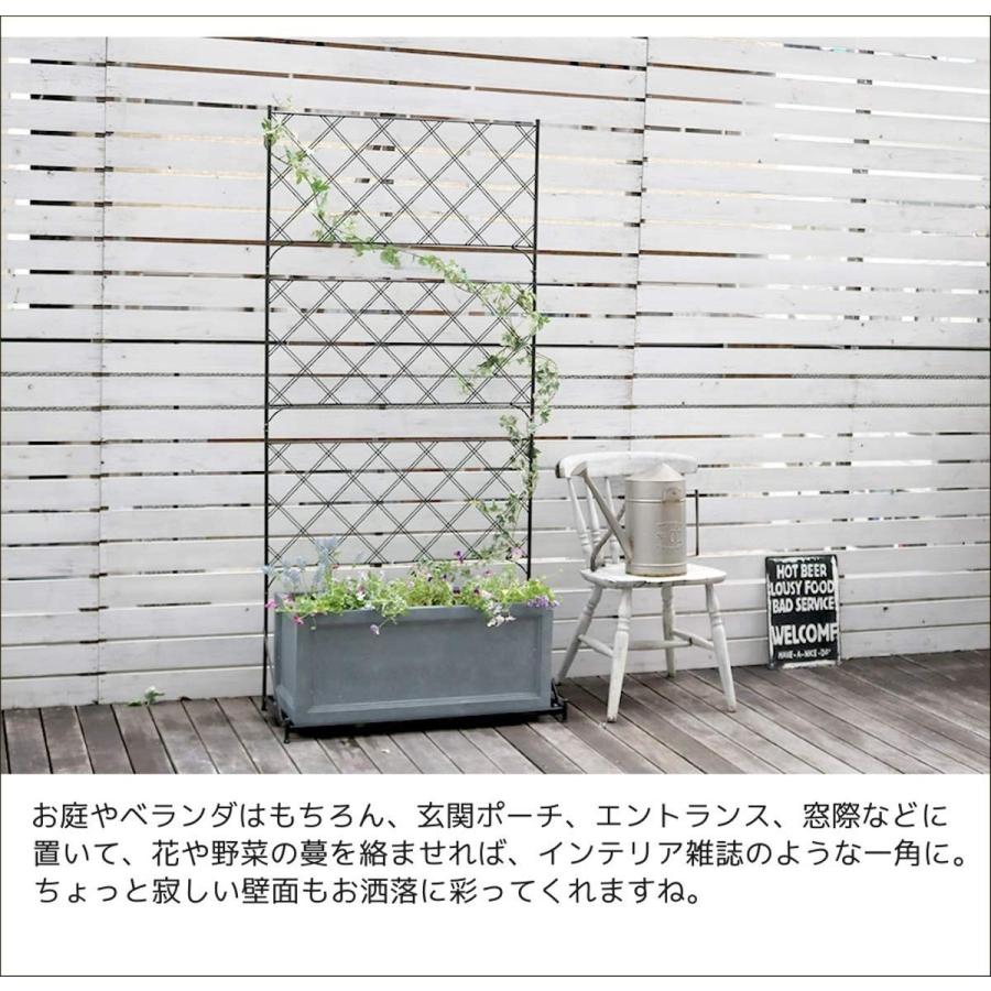 フェンスネット プランター台付き フェンス 目隠し 庭 シェード トレリス ブラック ハイタイプ 1142 Aheartヤフー店 通販 Yahoo ショッピング