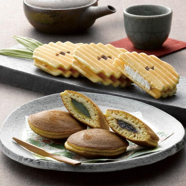 ギフト お菓子 プレゼント 内祝い お返し 出産 日本の和菓子 どら焼き&ヴァッフェル 和スイーツ詰合せ|ahidamariv|02