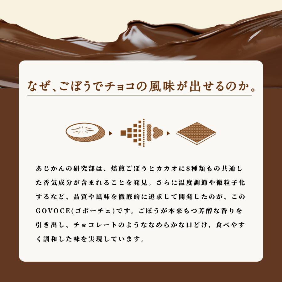 公式】GOVOCE(ゴボーチェ)カカオ不使用あじかんごぼうスイーツ チョコ